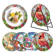 Load image into Gallery viewer, Acrylic Merry Christmas Diamond Painting Placemats DIY Diamond Dot Kits
