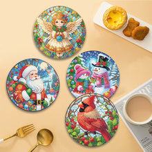 Load image into Gallery viewer, Acrylic Merry Christmas Diamond Painting Placemats DIY Diamond Dot Kits
