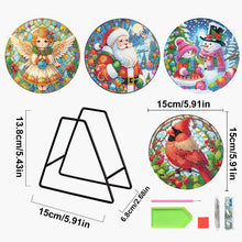 Load image into Gallery viewer, Acrylic Merry Christmas Diamond Painting Placemats DIY Diamond Dot Kits
