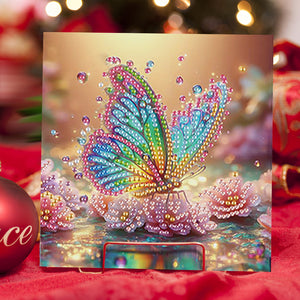 6Pcs Flower Butterfly DIY Diamond Painting Card for Holiday Party Favors