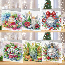 Load image into Gallery viewer, 6Pcs Christmas DIY Diamond Painting Greeting Card for Holiday Party Favors
