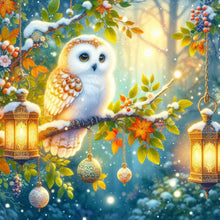 Load image into Gallery viewer, Winter Owl 30*30CM (canvas) Full Round Drill Diamond Painting
