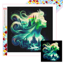 Load image into Gallery viewer, Princess Forest Silhouette 30*30CM (canvas) Full Square Drill Diamond Painting
