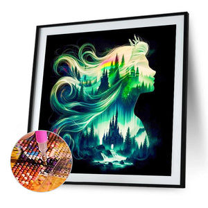 Princess Forest Silhouette 30*30CM (canvas) Full Square Drill Diamond Painting