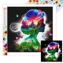 Load image into Gallery viewer, Princess Forest Silhouette 30*30CM (canvas) Full Square Drill Diamond Painting
