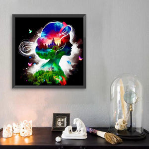 Princess Forest Silhouette 30*30CM (canvas) Full Square Drill Diamond Painting