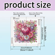 Load image into Gallery viewer, Flowers And Hearts 30*30CM (canvas) Partial Special-Shaped Drill Diamond Painting
