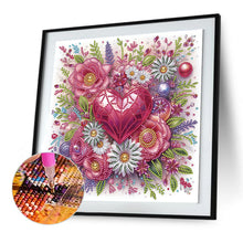 Load image into Gallery viewer, Flowers And Hearts 30*30CM (canvas) Partial Special-Shaped Drill Diamond Painting
