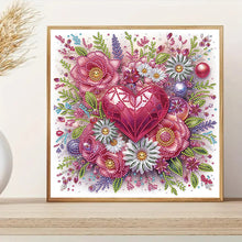 Load image into Gallery viewer, Flowers And Hearts 30*30CM (canvas) Partial Special-Shaped Drill Diamond Painting
