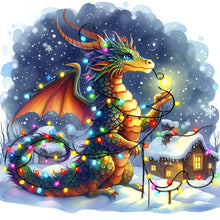 Load image into Gallery viewer, Dragon And Snow House 40*40CM (canvas) Full Round Drill Diamond Painting
