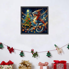 Load image into Gallery viewer, Dragon And Christmas Tree 40*40CM (canvas) Full Round Drill Diamond Painting
