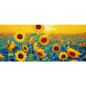 Sunflower 70*30CM (canvas) Full Round Drill Diamond Painting