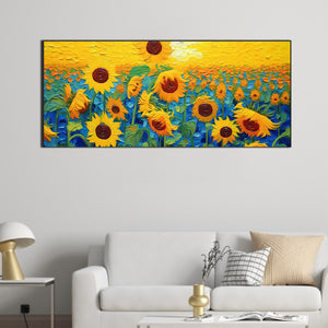 Sunflower 70*30CM (canvas) Full Round Drill Diamond Painting