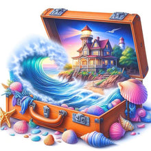 Load image into Gallery viewer, The Seaside In A Suitcase 40*40CM (canvas) Full Round Drill Diamond Painting
