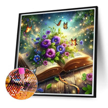 Load image into Gallery viewer, Flowers On The Book 40*40CM (canvas) Full Round Drill Diamond Painting
