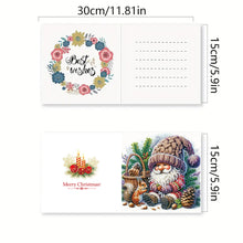 Load image into Gallery viewer, 6Pcs Christmas Goblin Handmade Diamond Painting Greeting Card for Adults
