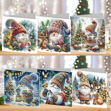 Load image into Gallery viewer, 6Pcs Christmas Goblin Handmade Diamond Painting Greeting Card for Adults
