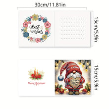 Load image into Gallery viewer, 6Pcs Christmas Goblin Handmade Diamond Painting Greeting Card for Adults
