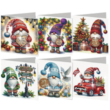 Load image into Gallery viewer, 6Pcs Christmas Goblin Handmade Diamond Painting Greeting Card for Adults
