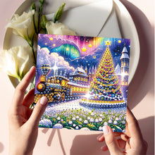 Load image into Gallery viewer, 6Pcs Christmas Tree Handmade Diamond Painting Greeting Card for Adults
