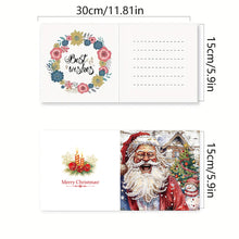 Load image into Gallery viewer, 6Pcs Christmas Handmade Diamond Painting Greeting Card for Adults Beginners
