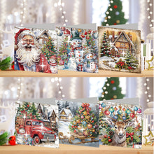 Load image into Gallery viewer, 6Pcs Christmas Handmade Diamond Painting Greeting Card for Adults Beginners
