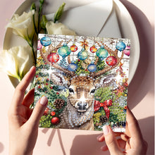 Load image into Gallery viewer, 6Pcs Christmas Handmade Diamond Painting Greeting Card for Adults Beginners
