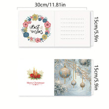 Load image into Gallery viewer, 6Pcs Christmas Handmade Diamond Painting Greeting Card for Adults Beginners
