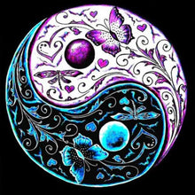 Load image into Gallery viewer, Tai Chi Yin Yang Butterfly 30*30CM (canvas) Full AB Round Drill Diamond Painting
