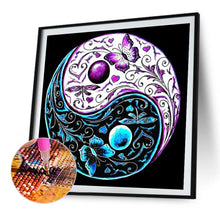 Load image into Gallery viewer, Tai Chi Yin Yang Butterfly 30*30CM (canvas) Full AB Round Drill Diamond Painting
