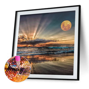 Seaside Scenery 45*45CM (canvas) Full AB Round Drill Diamond Painting