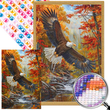 Load image into Gallery viewer, Bald Eagle In Autumn Forest 40*60CM (canvas) Full AB Round Drill Diamond Painting
