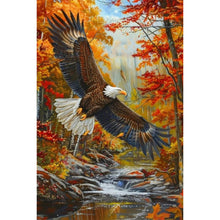 Load image into Gallery viewer, Bald Eagle In Autumn Forest 40*60CM (canvas) Full AB Round Drill Diamond Painting
