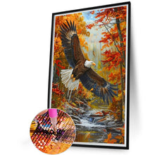 Load image into Gallery viewer, Bald Eagle In Autumn Forest 40*60CM (canvas) Full AB Round Drill Diamond Painting
