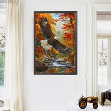 Load image into Gallery viewer, Bald Eagle In Autumn Forest 40*60CM (canvas) Full AB Round Drill Diamond Painting
