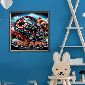 Chicago Bears 40*40CM (canvas) Full Round Drill Diamond Painting