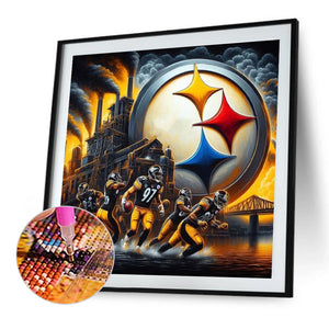 Pittsburgh Steelers 40*40CM (canvas) Full Round Drill Diamond Painting