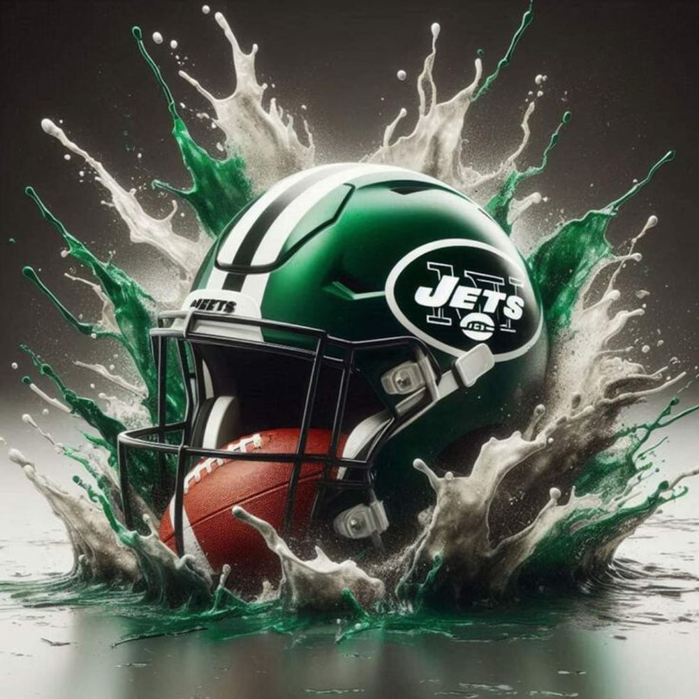 New York Jets 40*40CM (canvas) Full Round Drill Diamond Painting