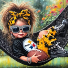 Load image into Gallery viewer, Girls And Pittsburgh Steelers 40*40CM (canvas) Full Round Drill Diamond Painting
