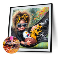 Load image into Gallery viewer, Girls And Pittsburgh Steelers 40*40CM (canvas) Full Round Drill Diamond Painting
