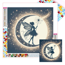 Load image into Gallery viewer, Silhouette Of Elves Under The Moon 30*30CM (canvas) Full Square Drill Diamond Painting
