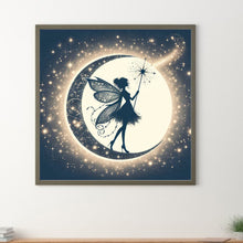 Load image into Gallery viewer, Silhouette Of Elves Under The Moon 30*30CM (canvas) Full Square Drill Diamond Painting
