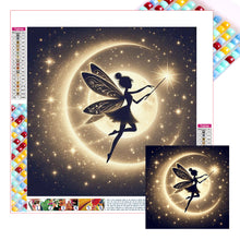 Load image into Gallery viewer, Silhouette Of Elves Under The Moon 30*30CM (canvas) Full Square Drill Diamond Painting
