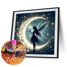 Load image into Gallery viewer, Silhouette Of Elves Under The Moon 30*30CM (canvas) Full Square Drill Diamond Painting
