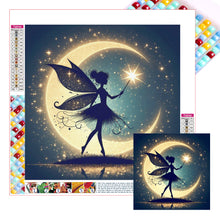 Load image into Gallery viewer, Silhouette Of Elves Under The Moon 30*30CM (canvas) Full Square Drill Diamond Painting
