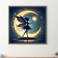 Load image into Gallery viewer, Silhouette Of Elves Under The Moon 30*30CM (canvas) Full Square Drill Diamond Painting
