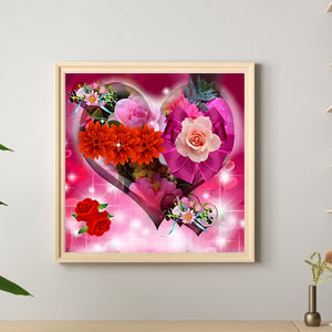 Love Rose 40*40CM (canvas) Full Round Drill Diamond Painting