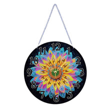 Load image into Gallery viewer, Special Shape Flower DIY Diamond Painting Hanging Clock for Home Decoration
