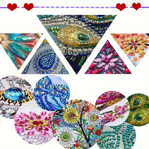 Special Shape Flower DIY Diamond Painting Hanging Clock for Home Decoration