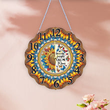 Load image into Gallery viewer, Special Shape Sunflower DIY Diamond Painting Hanging Clock for Home Decor
